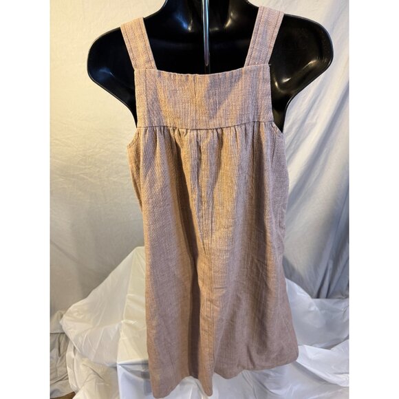 Vintage 70s Jumper Dress Brown Slash Pockets Fall Womens Size Medium M 7 - Picture 4 of 6